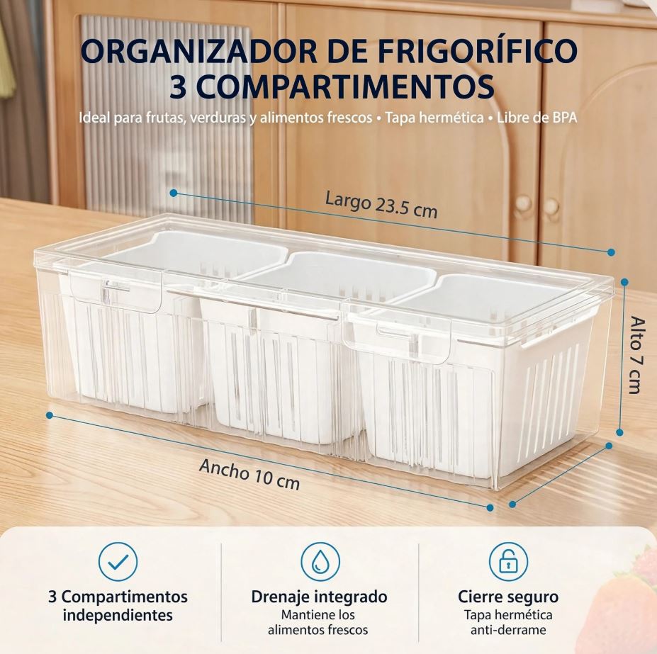 Organizador Frigorífico Compartimentos